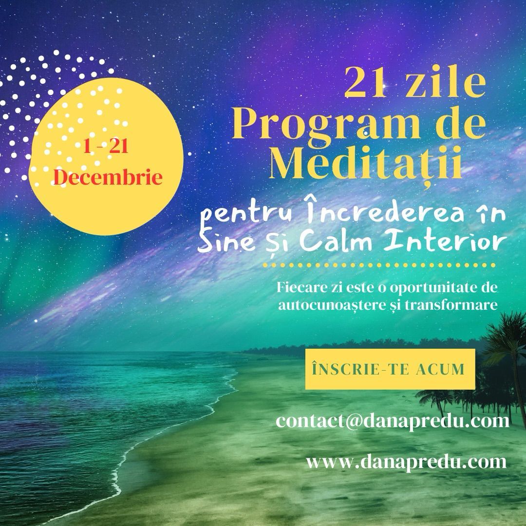 Program 21 zile de Meditații pentru Încrederea în Sine și Calm Interior