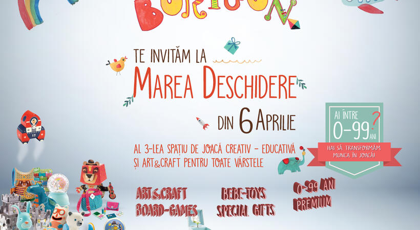 Boribon deschide al 3-lea spaţiu de joacă creativ-educativă 